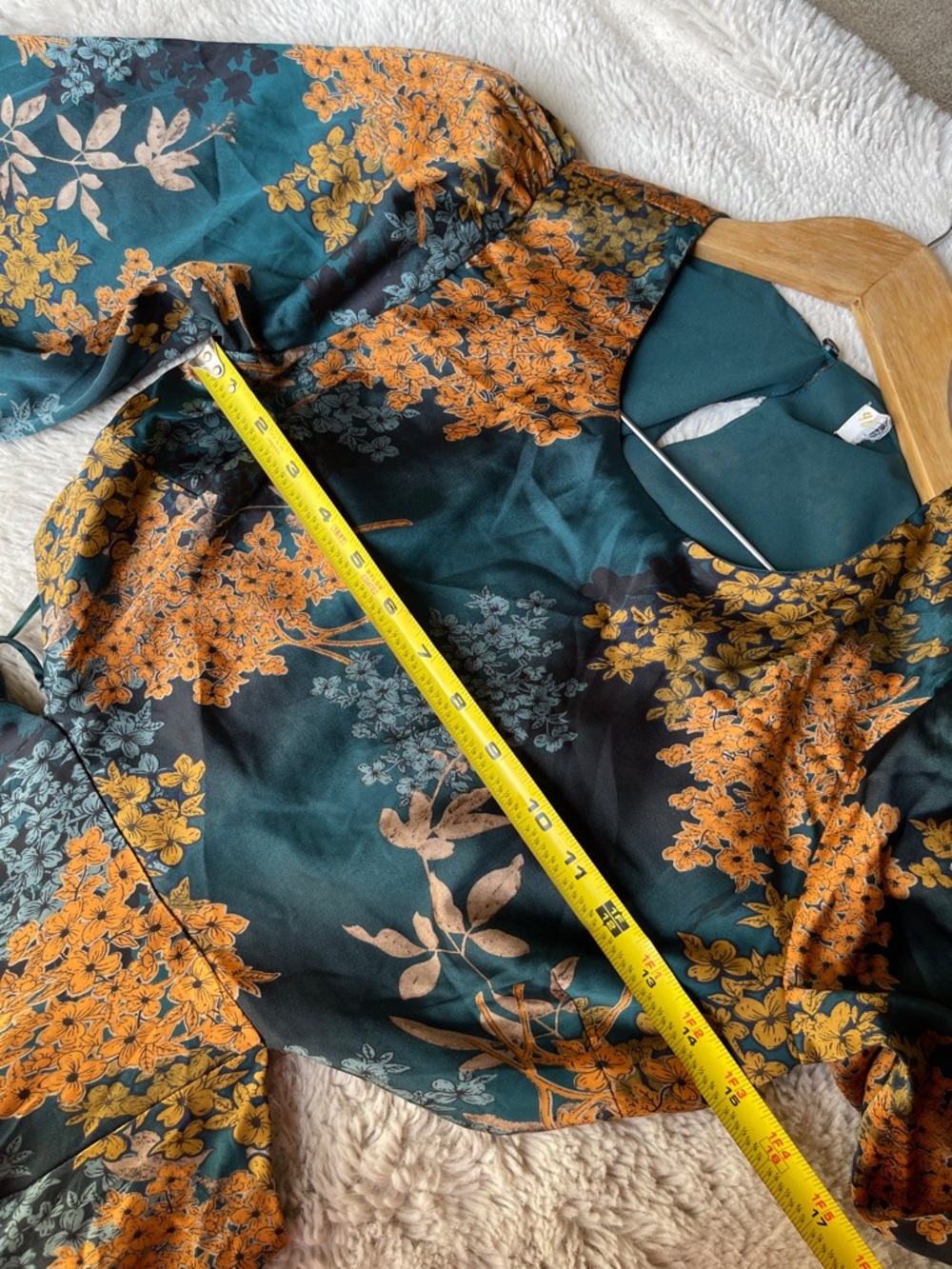 Astr Floral Maxi Dress in Teal and Burnt Orange - Picture 11 of 15